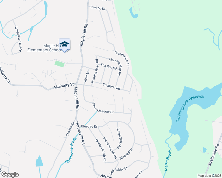 map of restaurants, bars, coffee shops, grocery stores, and more near 67 Sunburst Road in Naugatuck