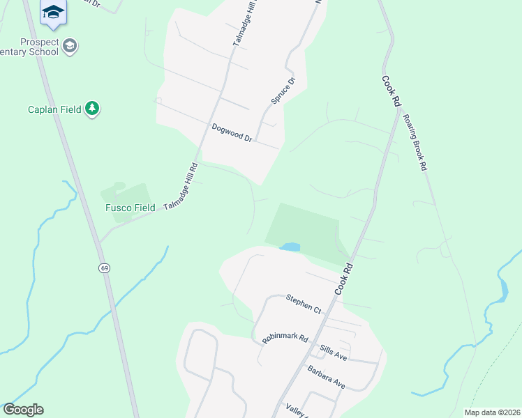 map of restaurants, bars, coffee shops, grocery stores, and more near 23 Skyline Drive in Prospect