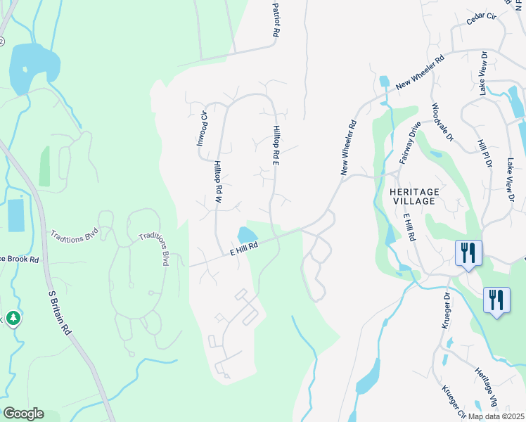 map of restaurants, bars, coffee shops, grocery stores, and more near 773A Heritage Village in Southbury