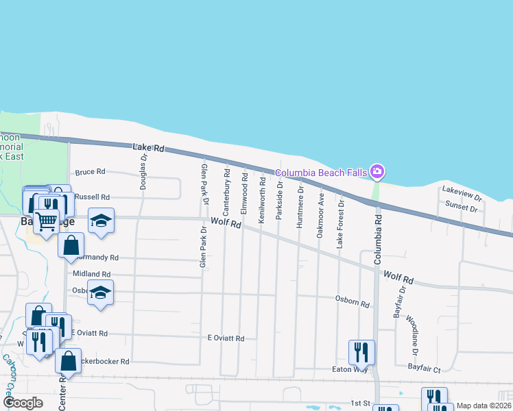 map of restaurants, bars, coffee shops, grocery stores, and more near 350 Kenilworth Rd in Bay Village