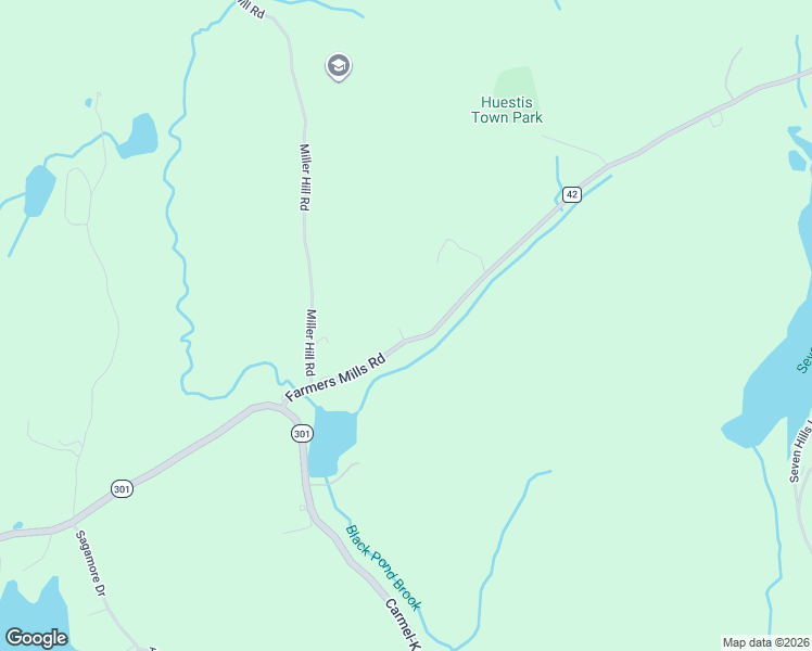 map of restaurants, bars, coffee shops, grocery stores, and more near 62 Farmers Mills Road in Carmel Hamlet