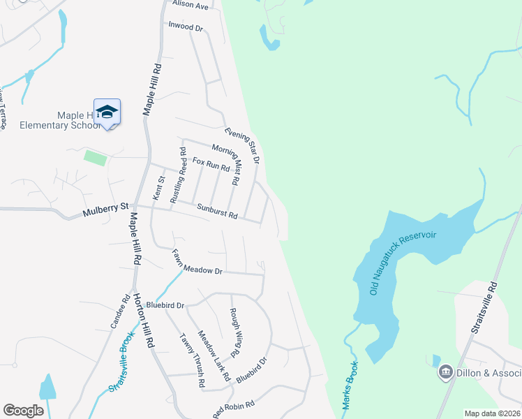map of restaurants, bars, coffee shops, grocery stores, and more near 36 Warm Earth Road in Naugatuck