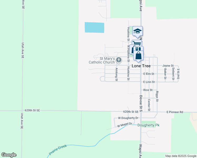 map of restaurants, bars, coffee shops, grocery stores, and more near 211 South Perkins Street in Lone Tree