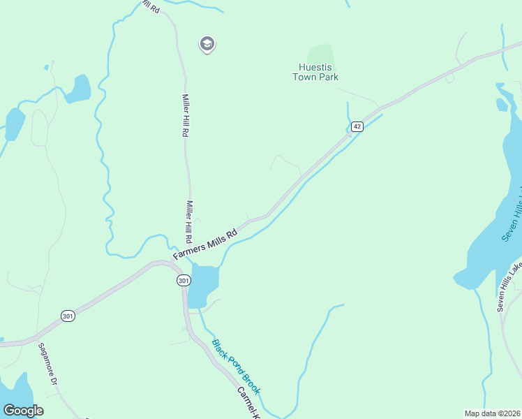 map of restaurants, bars, coffee shops, grocery stores, and more near 62 Farmers Mills Road in Carmel Hamlet