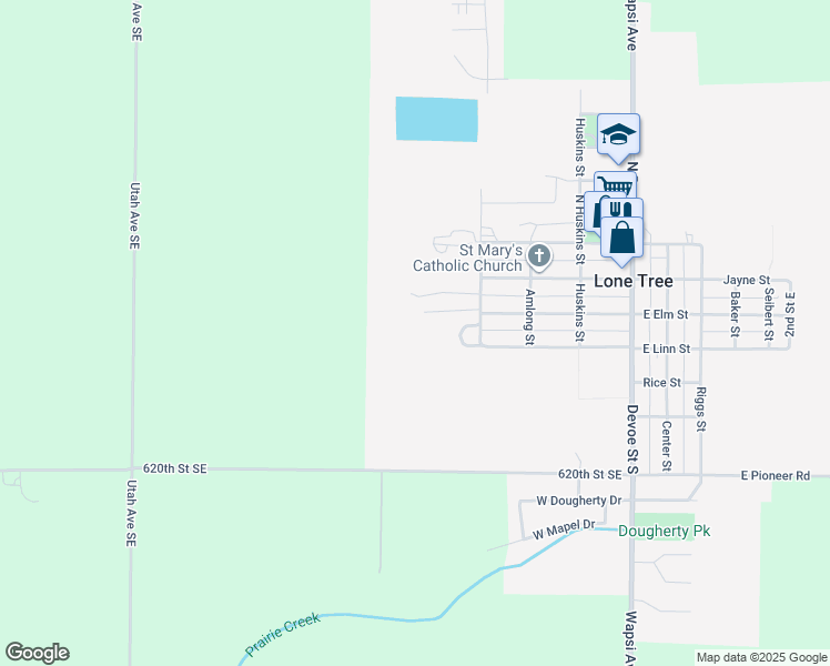 map of restaurants, bars, coffee shops, grocery stores, and more near 211 South Perkins Street in Lone Tree