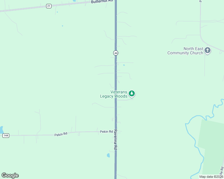 map of restaurants, bars, coffee shops, grocery stores, and more near 14054 Ravenna Road in Geauga County