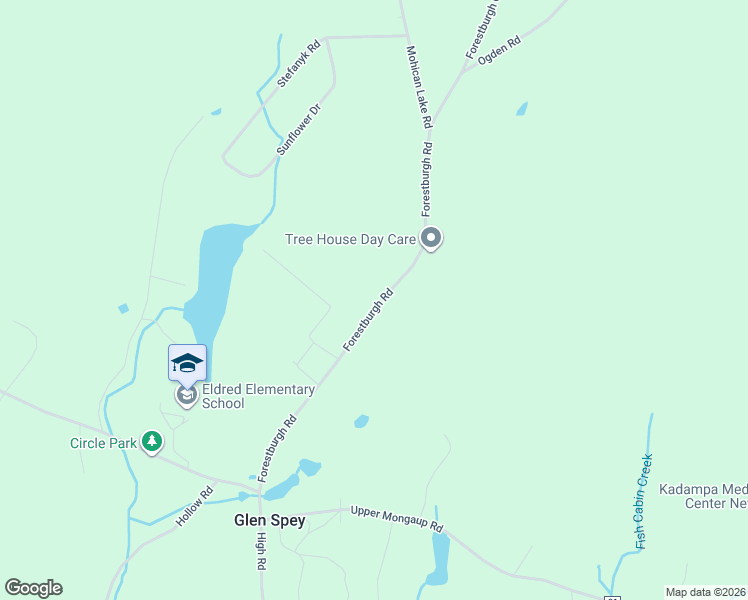 map of restaurants, bars, coffee shops, grocery stores, and more near 1652 Forestburgh Road in Glen Spey