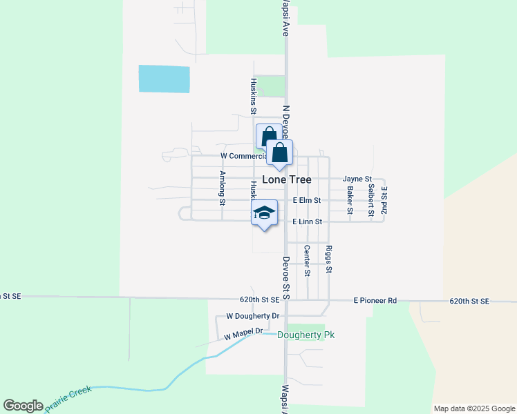 map of restaurants, bars, coffee shops, grocery stores, and more near 202 Linn Street in Lone Tree