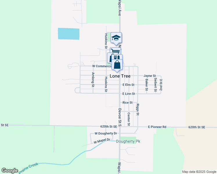 map of restaurants, bars, coffee shops, grocery stores, and more near 117 West Elm Street in Lone Tree