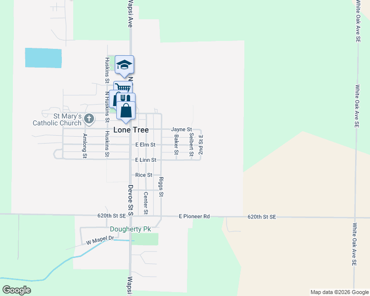 map of restaurants, bars, coffee shops, grocery stores, and more near 210 Seibert St in Lone Tree