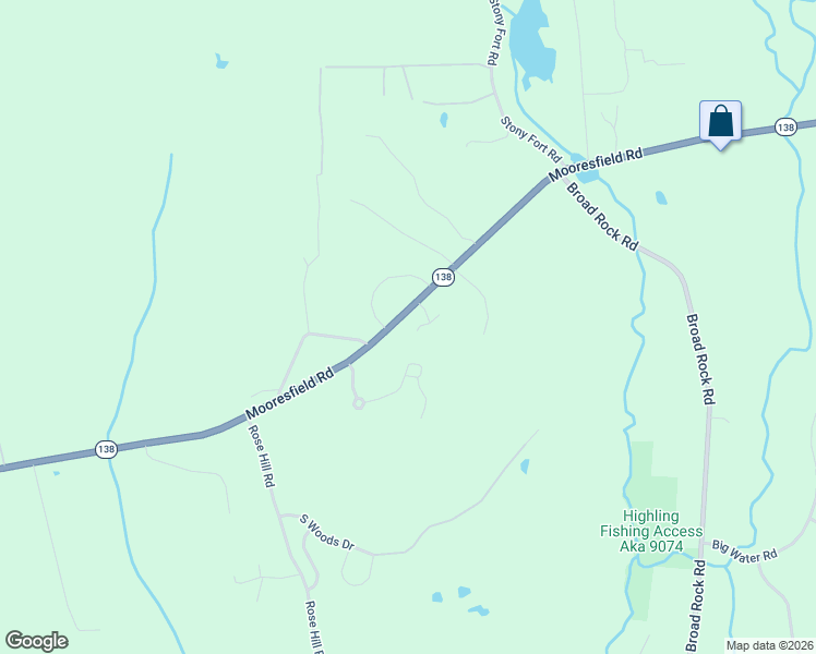 map of restaurants, bars, coffee shops, grocery stores, and more near 1126 Mooresfield Road in South Kingstown