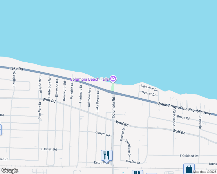 map of restaurants, bars, coffee shops, grocery stores, and more near 25415 U.S. 6 in Bay Village