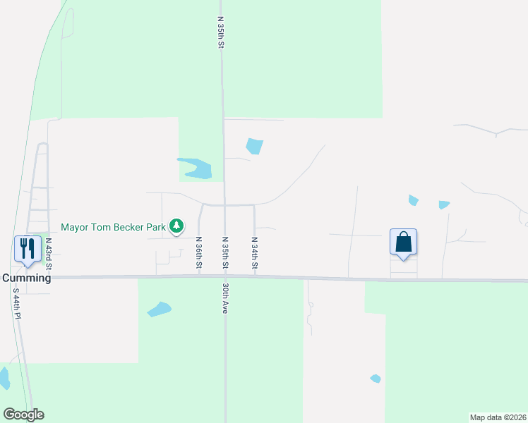 map of restaurants, bars, coffee shops, grocery stores, and more near 3331 North Blue Heron Circle in Cumming