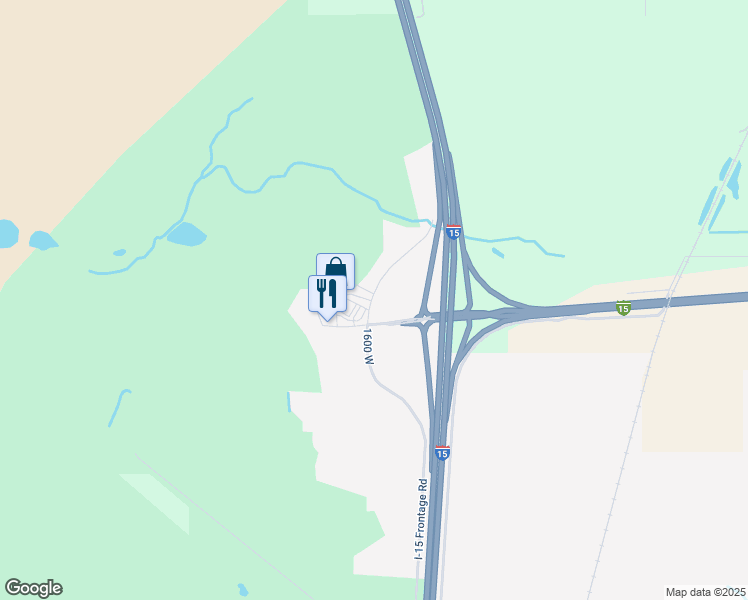 map of restaurants, bars, coffee shops, grocery stores, and more near 1069 South 1600 West in Perry