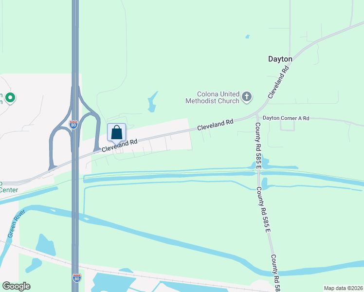 map of restaurants, bars, coffee shops, grocery stores, and more near 1450 Cleveland Road in Colona