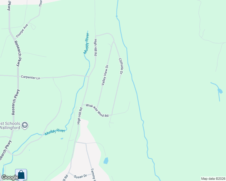 map of restaurants, bars, coffee shops, grocery stores, and more near 29 Valley View Drive in Wallingford