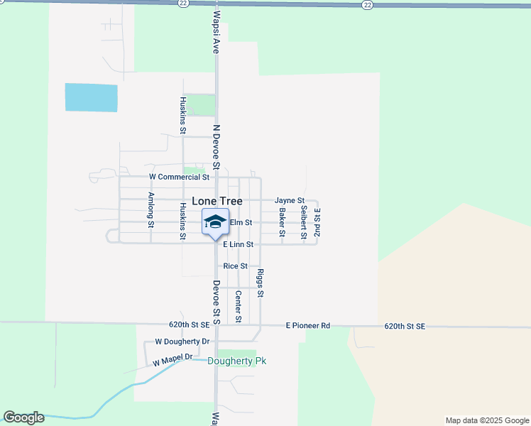 map of restaurants, bars, coffee shops, grocery stores, and more near 308 South Riggs Street in Lone Tree