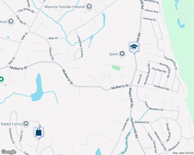 map of restaurants, bars, coffee shops, grocery stores, and more near 21 Cadbury Place in Naugatuck
