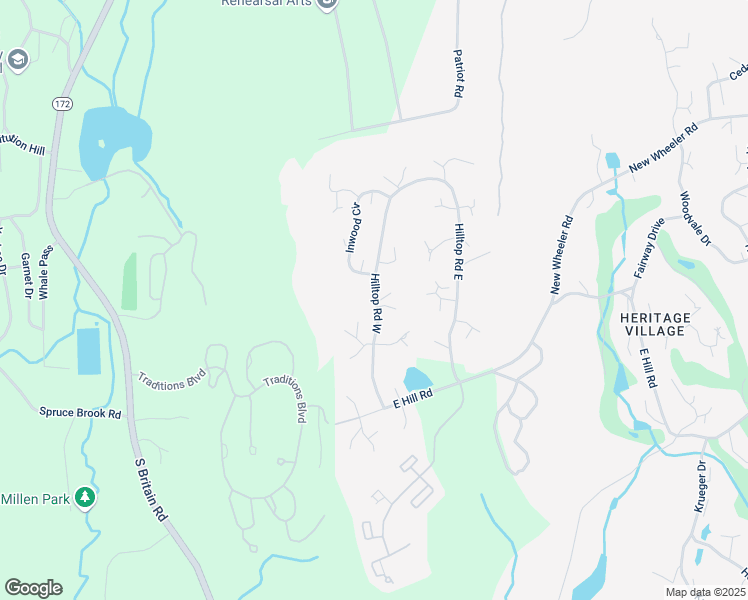 map of restaurants, bars, coffee shops, grocery stores, and more near 886 Hilltop Rd W in Southbury