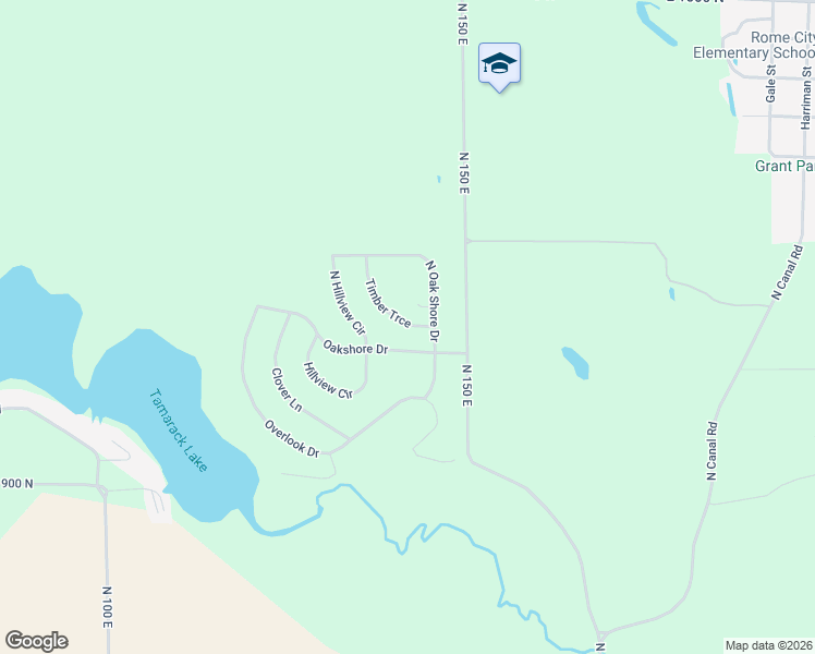 map of restaurants, bars, coffee shops, grocery stores, and more near 1350 Timber Trce in Rome City