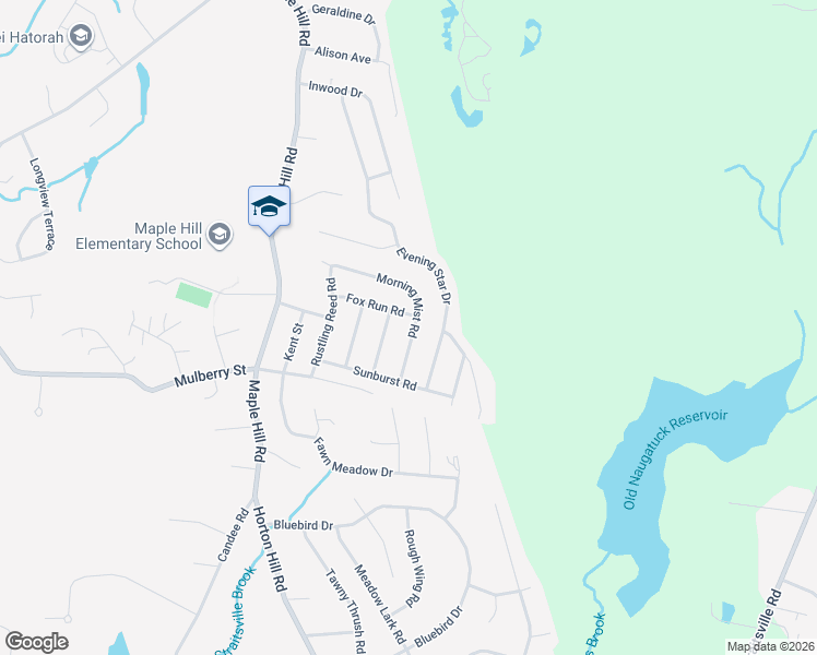 map of restaurants, bars, coffee shops, grocery stores, and more near 65 Morning Mist Road in Naugatuck