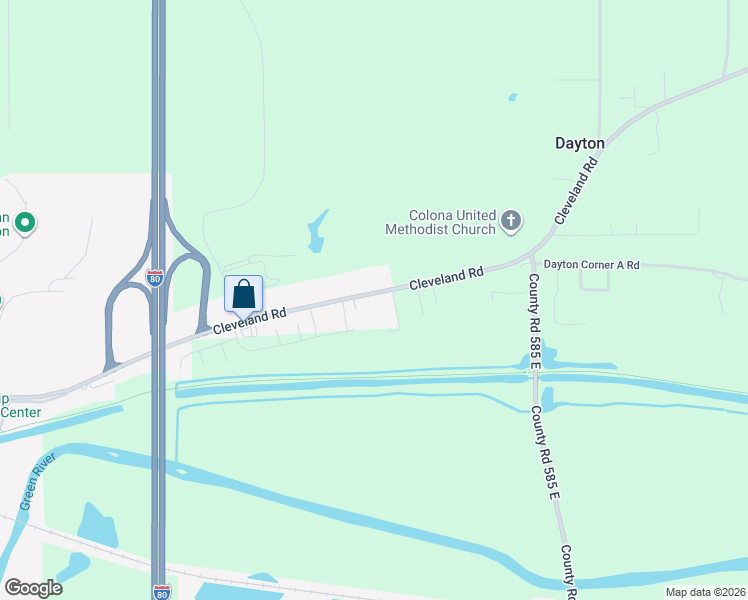 map of restaurants, bars, coffee shops, grocery stores, and more near 1450 Cleveland Road in Colona