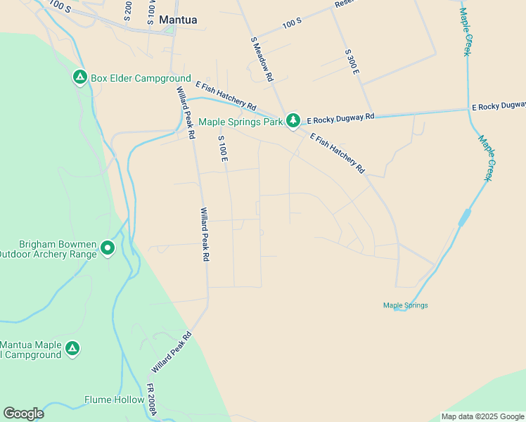 map of restaurants, bars, coffee shops, grocery stores, and more near 535 South 150 East in Mantua
