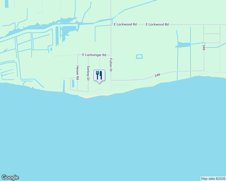 map of restaurants, bars, coffee shops, grocery stores, and more near 1985 Fulton Street in Port Clinton