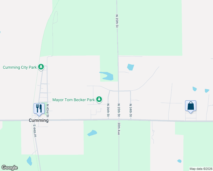 map of restaurants, bars, coffee shops, grocery stores, and more near 3651 North Callison Avenue in Cumming