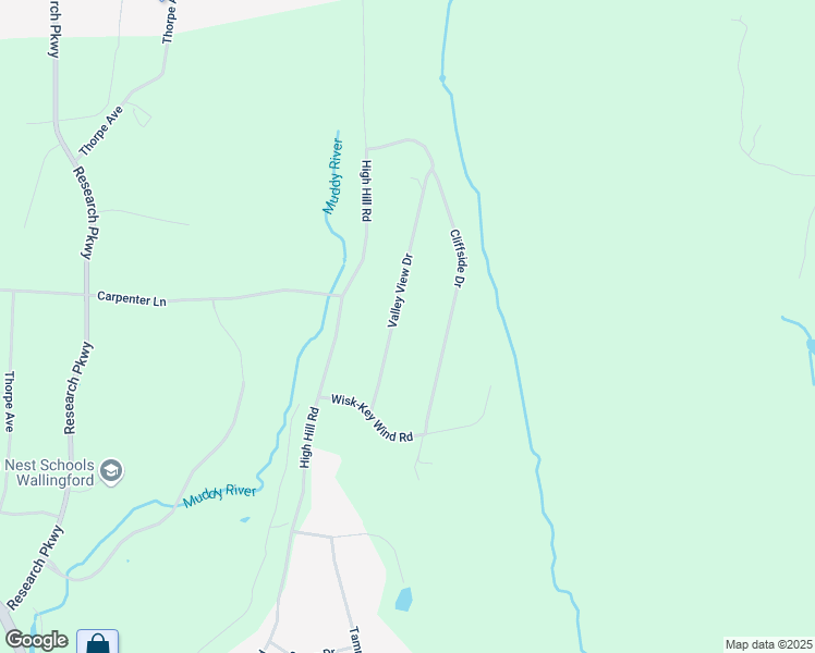map of restaurants, bars, coffee shops, grocery stores, and more near 29 Valley View Drive in Wallingford