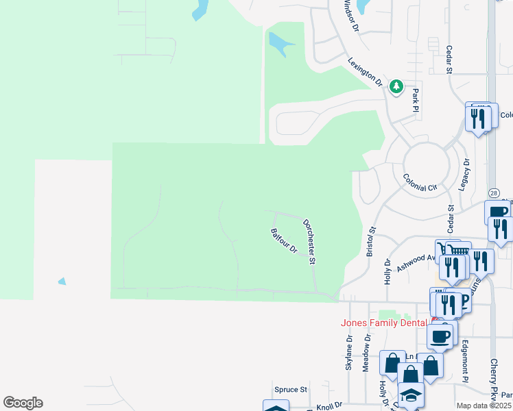 map of restaurants, bars, coffee shops, grocery stores, and more near 2072 Dorchester Street in Norwalk