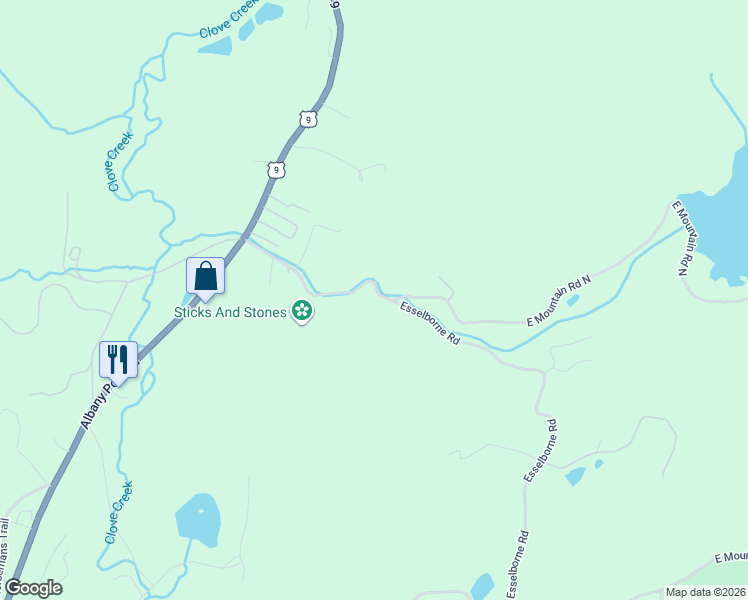 map of restaurants, bars, coffee shops, grocery stores, and more near 127-167 Esselborne Road in Cold Spring