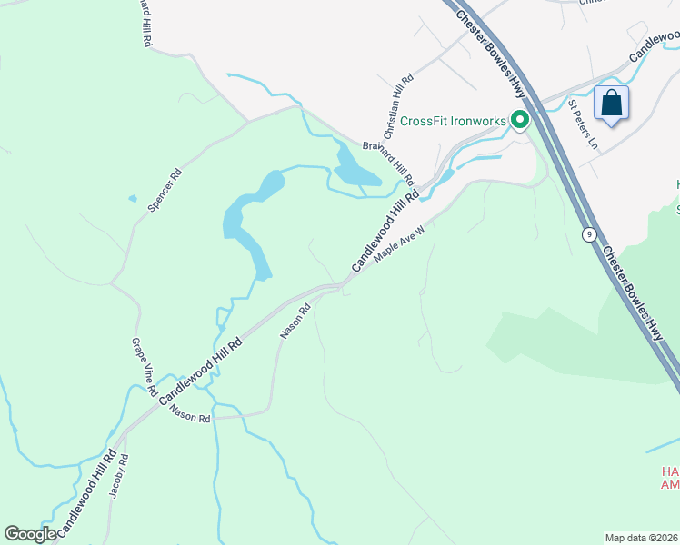 map of restaurants, bars, coffee shops, grocery stores, and more near 235 Candlewood Hill Road in Haddam