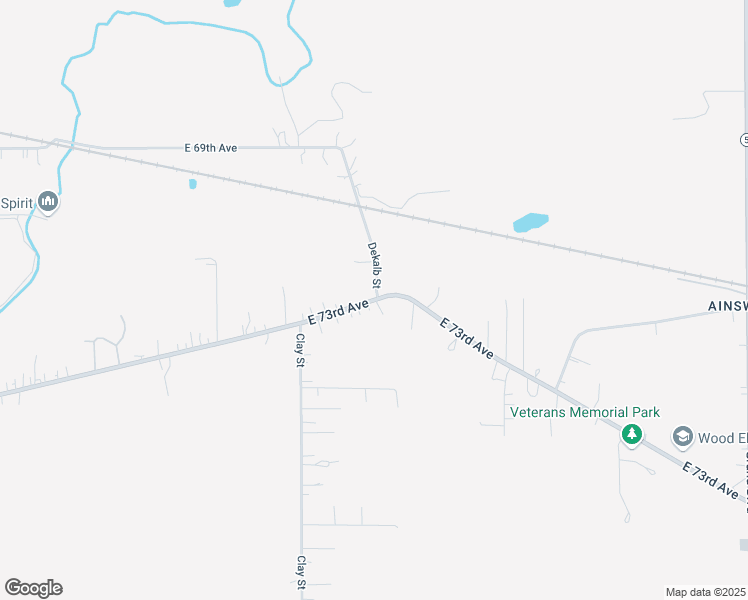 map of restaurants, bars, coffee shops, grocery stores, and more near 6100 East 73rd Avenue in Merrillville