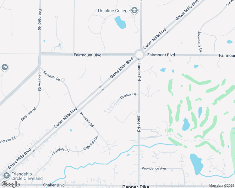 map of restaurants, bars, coffee shops, grocery stores, and more near 29826 Gates Mills Boulevard in Cleveland