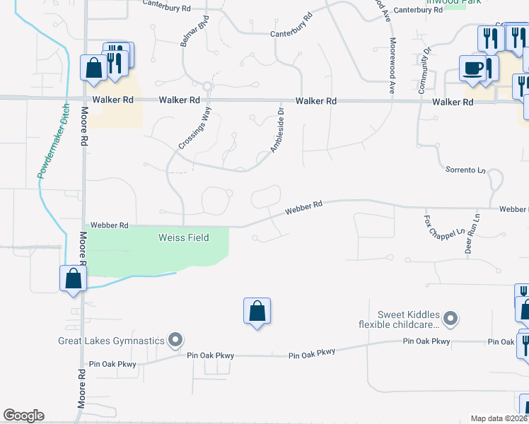 map of restaurants, bars, coffee shops, grocery stores, and more near 503 Hyannis Port Drive in Avon Lake