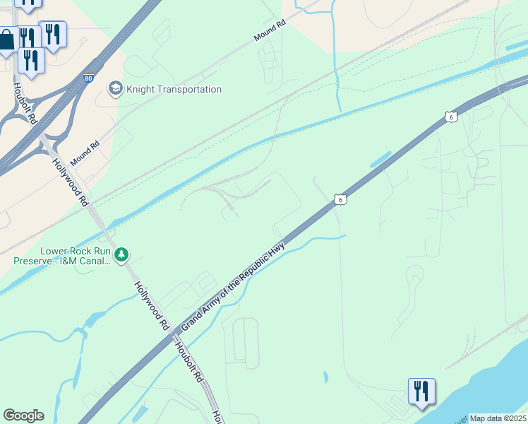 map of restaurants, bars, coffee shops, grocery stores, and more near 3001 Channahon Road in Joliet