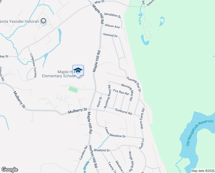 map of restaurants, bars, coffee shops, grocery stores, and more near 176 Morningmist Road in Naugatuck