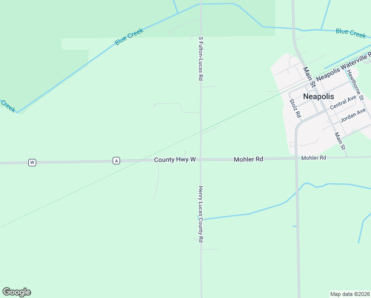 map of restaurants, bars, coffee shops, grocery stores, and more near 1056 County Road A in Liberty Center