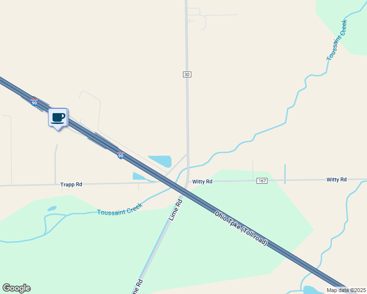map of restaurants, bars, coffee shops, grocery stores, and more near 1580 Lime Road in Genoa