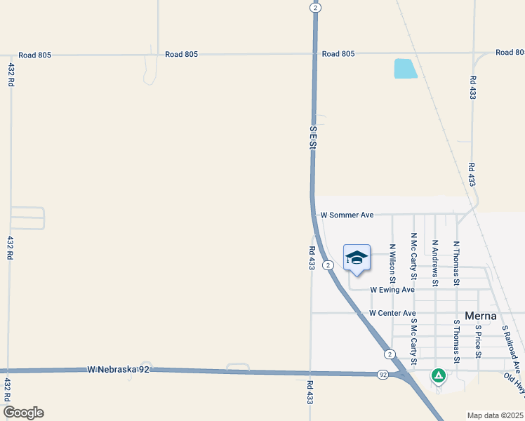 map of restaurants, bars, coffee shops, grocery stores, and more near in Merna