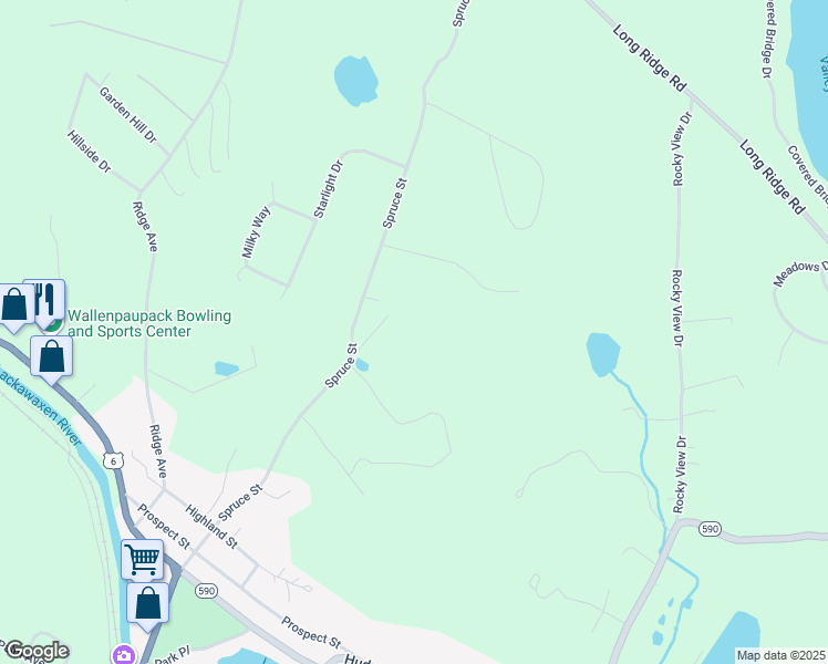 map of restaurants, bars, coffee shops, grocery stores, and more near 12 Alexander Ln in Hawley