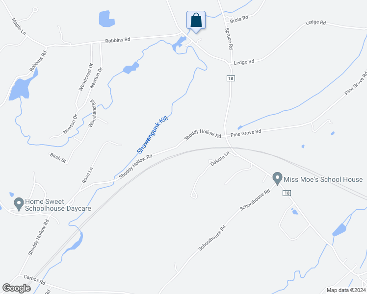 map of restaurants, bars, coffee shops, grocery stores, and more near 612 Shoddy Hollow Road in Middletown