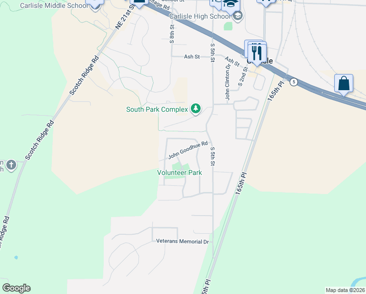 map of restaurants, bars, coffee shops, grocery stores, and more near 705 John Goodhue Road in Carlisle