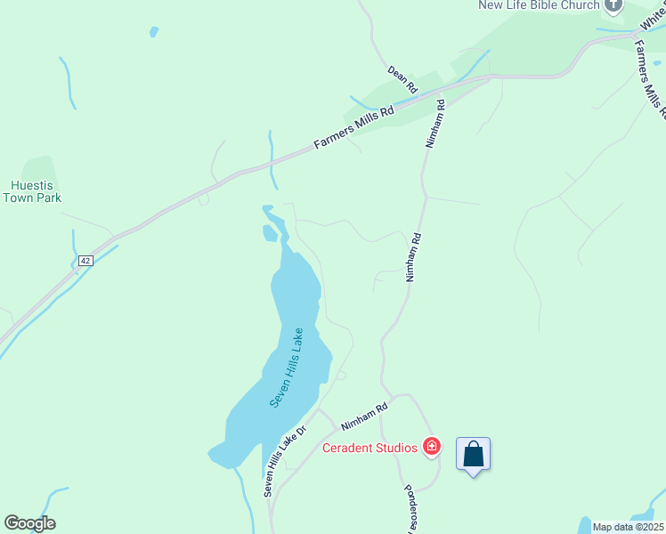 map of restaurants, bars, coffee shops, grocery stores, and more near 144 Seven Hills Lake Drive in Carmel Hamlet