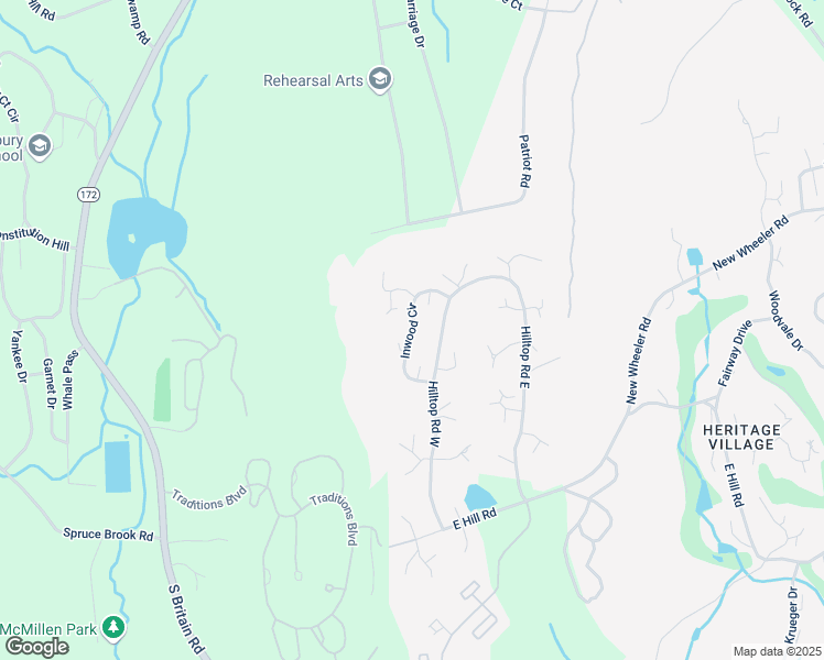 map of restaurants, bars, coffee shops, grocery stores, and more near 965-A Heritage Village in Southbury