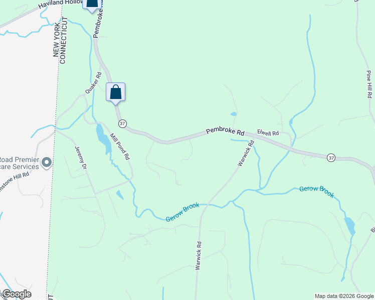 map of restaurants, bars, coffee shops, grocery stores, and more near 1A Austin Drive in New Fairfield