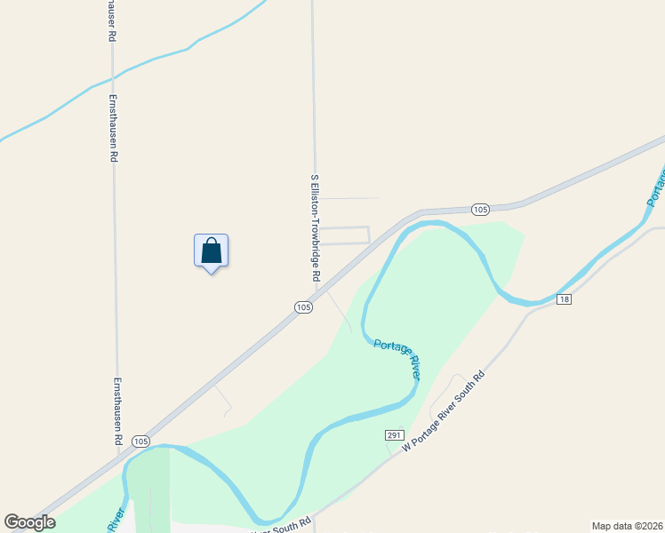 map of restaurants, bars, coffee shops, grocery stores, and more near 1853 South Elliston-Trowbridge Road in Elmore