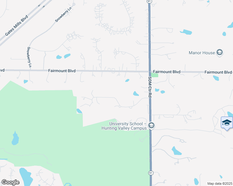 map of restaurants, bars, coffee shops, grocery stores, and more near 16 Pepper Ridge Road in Pepper Pike