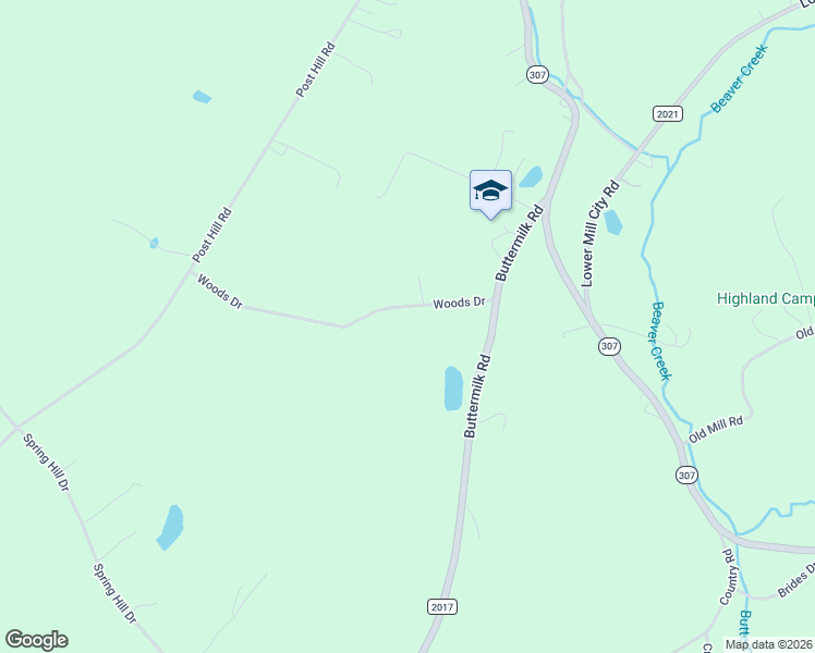 map of restaurants, bars, coffee shops, grocery stores, and more near 294 Woods Drive in Dalton